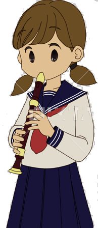 blowing a recorder